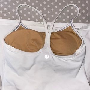 Lululemon White Work Out/Yoga Tank